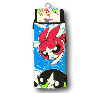 3/$20 Powerpuff Girls Cartoon Network Funny Novelty Crew Socks - NWT